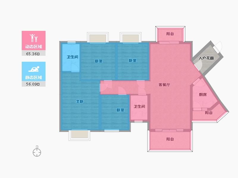 贵州省-安顺市-万象御墅-112.25-户型库-动静分区