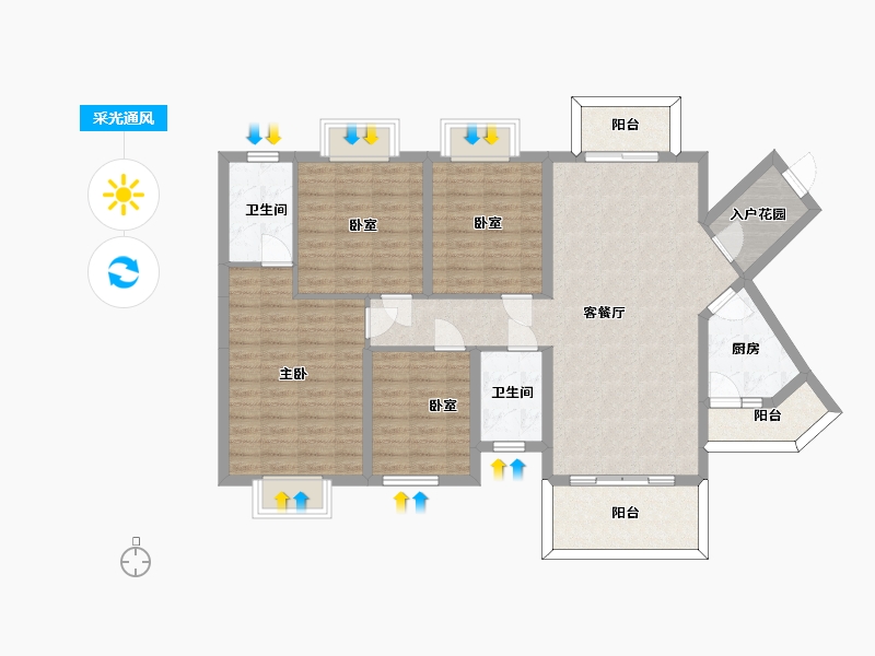 贵州省-安顺市-万象御墅-112.25-户型库-采光通风