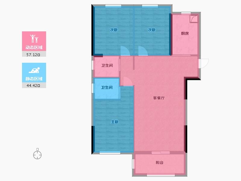 湖南省-长沙市-融信澜悦-92.04-户型库-动静分区