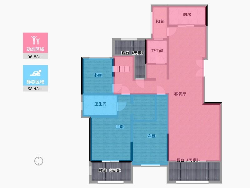 陕西省-西安市-国润城-174.00-户型库-动静分区