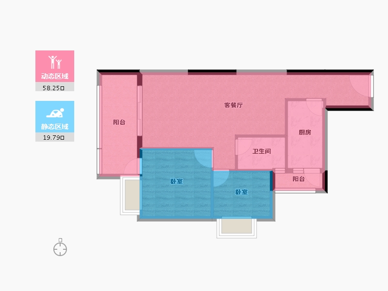 广东省-汕头市-铭荟花园-70.46-户型库-动静分区