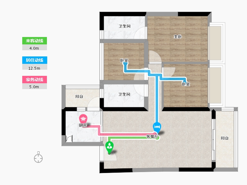 广东省-佛山市-碧桂园智慧家-72.10-户型库-动静线