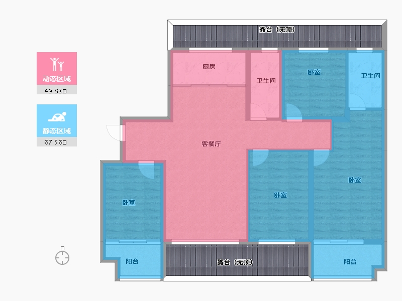 山东省-淄博市-福园-126.00-户型库-动静分区