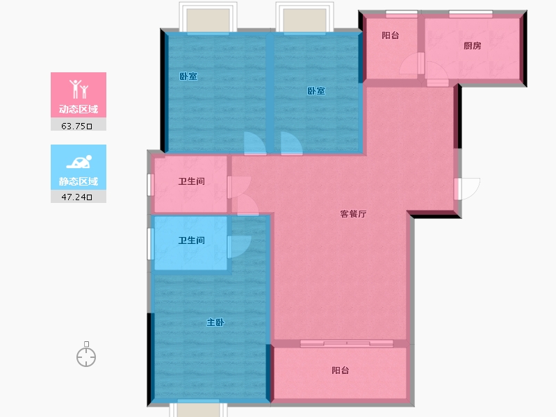 湖北省-武汉市-东庭郡园-99.66-户型库-动静分区