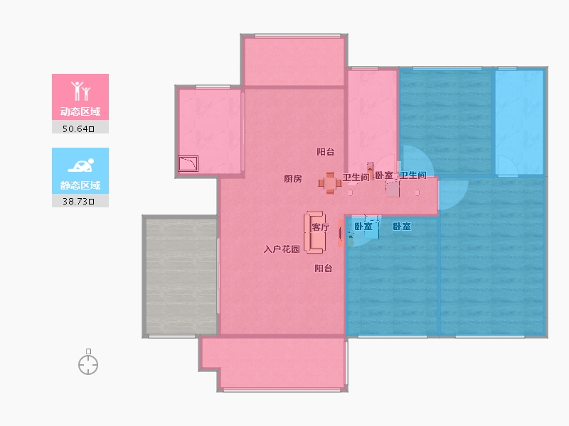 广东省-广州市-首创碧桂园悦山府-91.01-户型库-动静分区