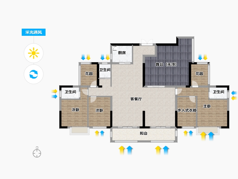 湖南省-湘潭市-银港国际-186.23-户型库-采光通风