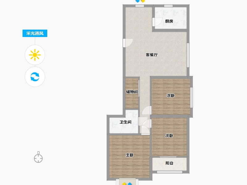 山东省-烟台市-山语世家三期-94.00-户型库-采光通风