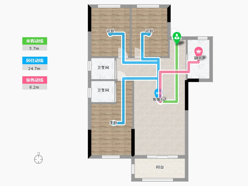 湖南省-长沙市-融信澜悦-91.49-户型库-动静线