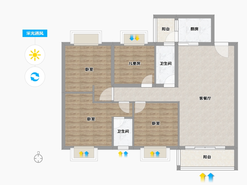 广东省-阳江市-北斗小镇-99.51-户型库-采光通风