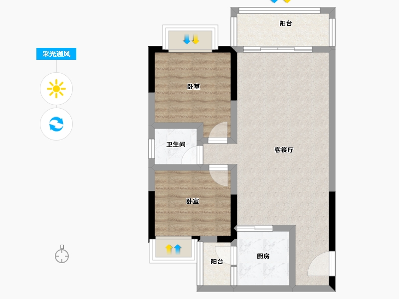 广东省-阳江市-北斗小镇-63.00-户型库-采光通风