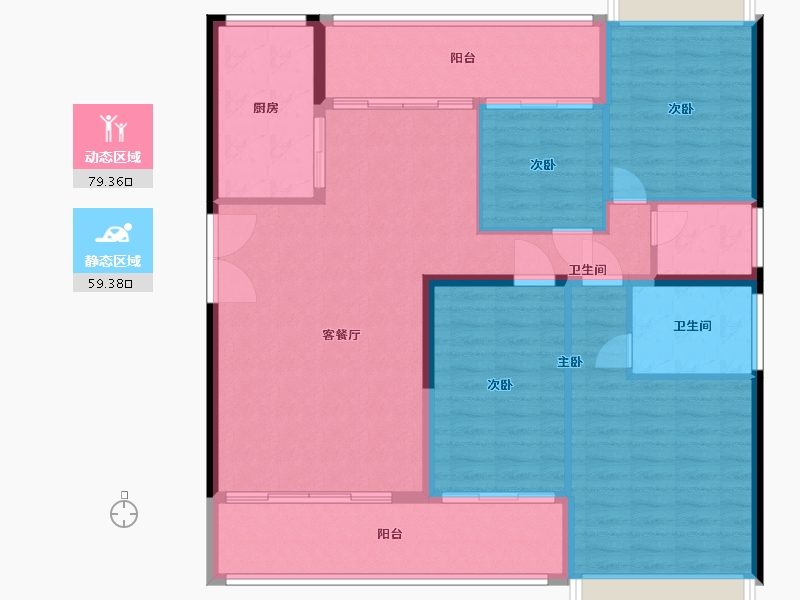 福建省-莆田市-万好国际ECO城-127.00-户型库-动静分区