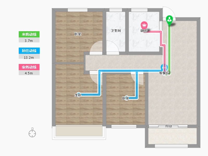 山东省-淄博市-福园-84.01-户型库-动静线