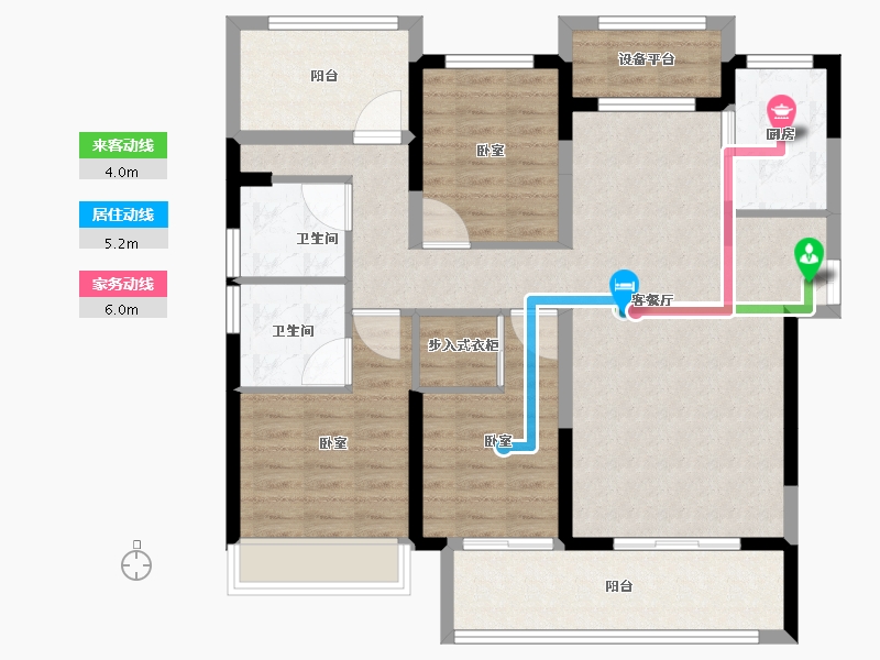 湖南省-衡阳市-中泰天境-103.00-户型库-动静线