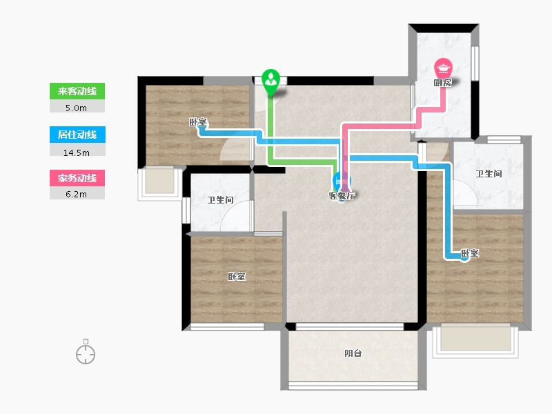 广东省-汕头市-铭荟花园-80.68-户型库-动静线