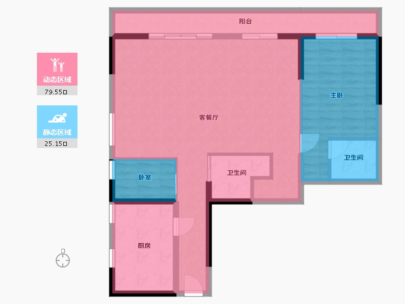 四川省-成都市-光华壹号-94.31-户型库-动静分区