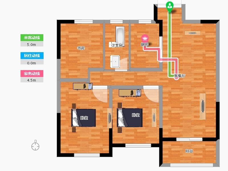 江苏省-宿迁市-名流望府-99.00-户型库-动静线