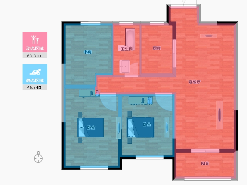 江苏省-宿迁市-名流望府-99.00-户型库-动静分区