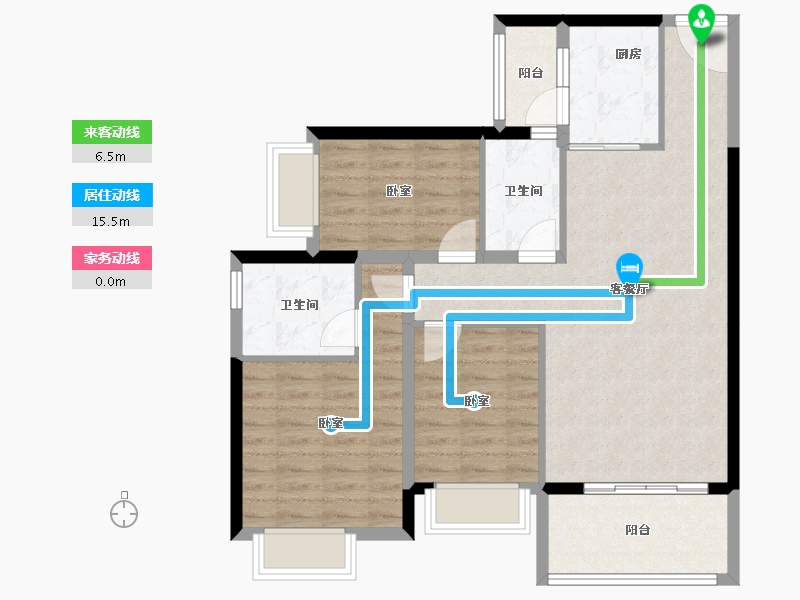 广东省-汕头市-铭荟花园-85.95-户型库-动静线