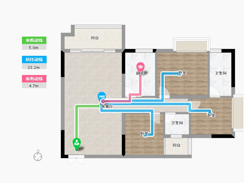 湖南省-衡阳市-东宸公馆-91.22-户型库-动静线