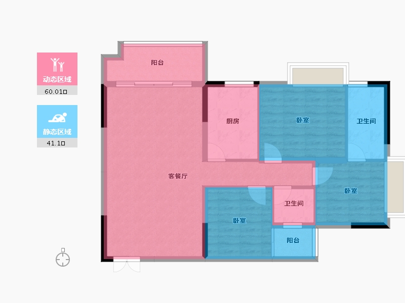 湖南省-衡阳市-东宸公馆-91.22-户型库-动静分区