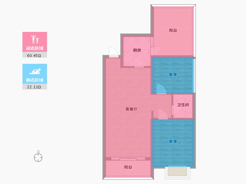 贵州省-安顺市-安普翡丽云邸-74.00-户型库-动静分区