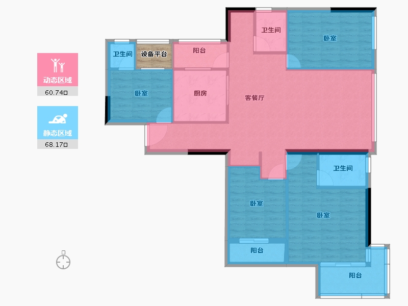 湖北省-孝感市-云湖尚景-119.08-户型库-动静分区