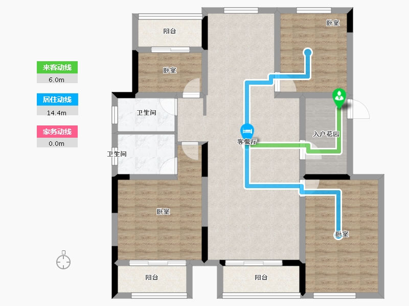 河南省-开封市-通许溪湖公馆-111.40-户型库-动静线