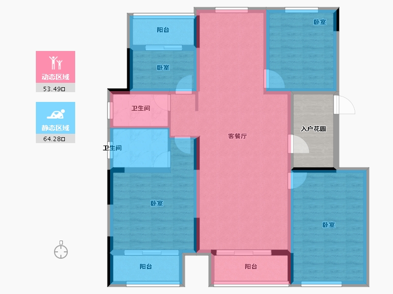 河南省-开封市-通许溪湖公馆-111.40-户型库-动静分区