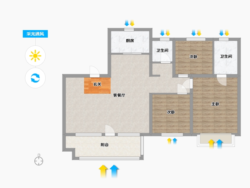 山东省-青岛市-青岛佳诺华国际医养健康小镇-99.99-户型库-采光通风