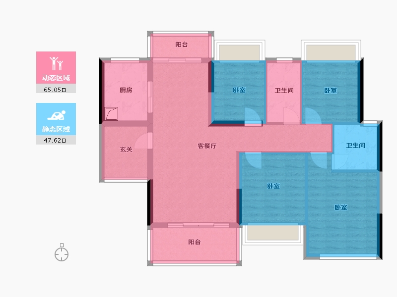 广东省-河源市-汇景·九里湾花园-100.51-户型库-动静分区