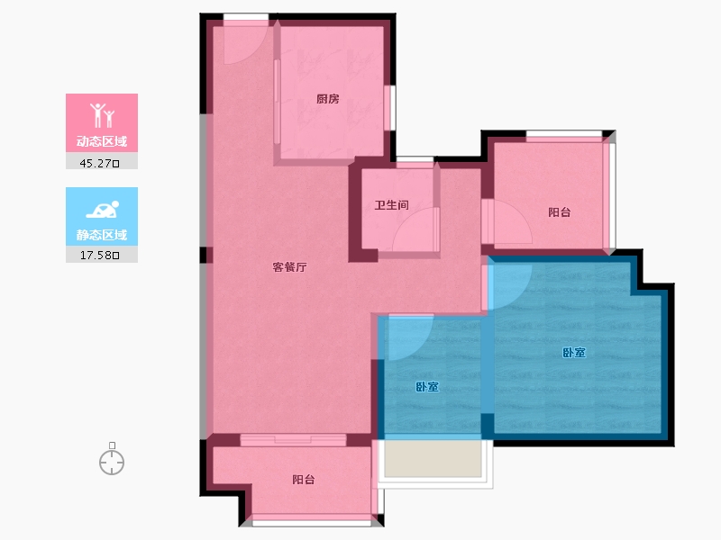 广东省-佛山市-保利时光印象-55.00-户型库-动静分区