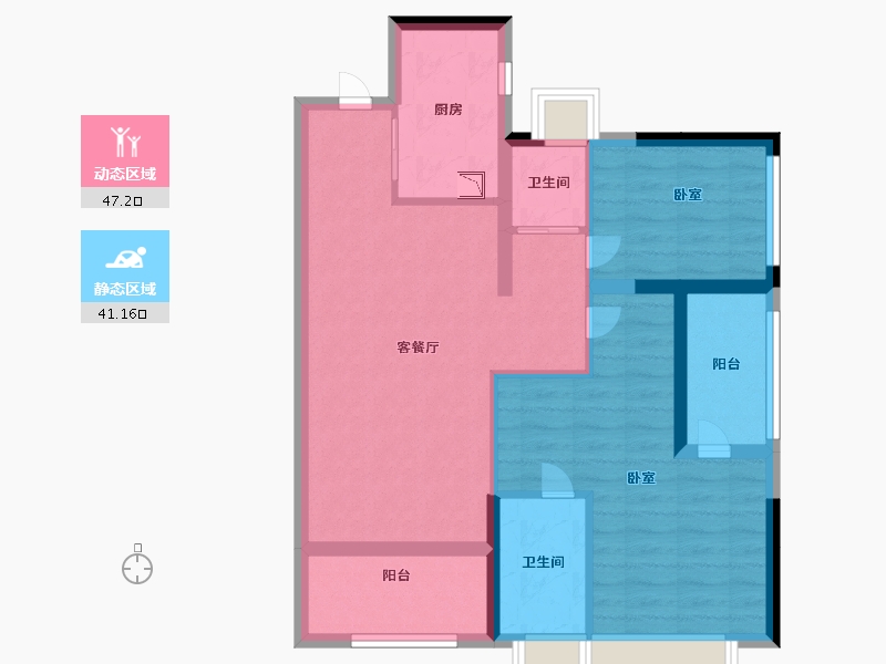 广东省-深圳市-深圳卓越中寰-77.99-户型库-动静分区