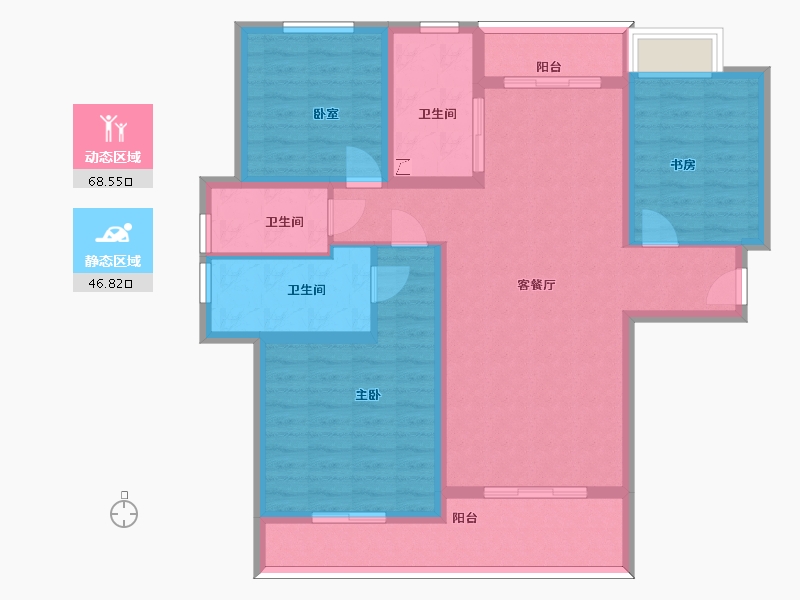 河北省-石家庄市-赫石府-102.67-户型库-动静分区