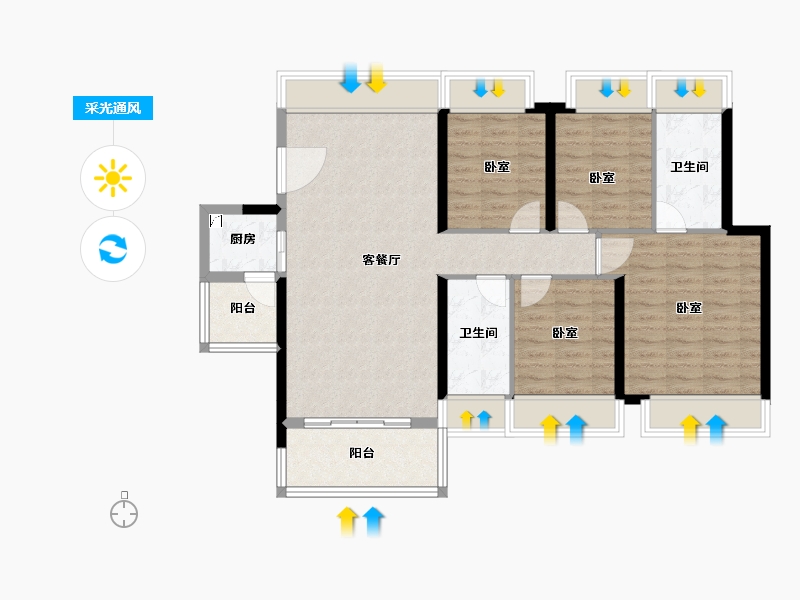 广东省-河源市-十里东岸·江语城-98.47-户型库-采光通风