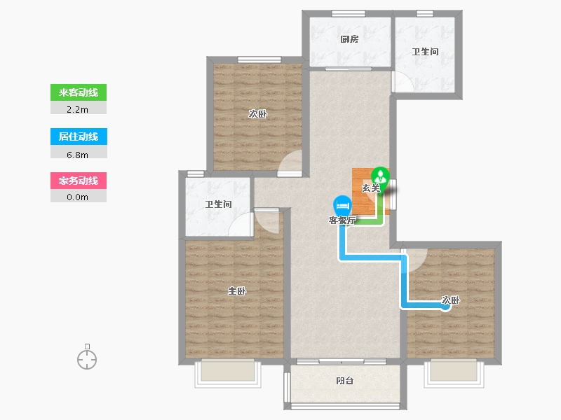 山东省-泰安市-泽华·裕泰园-108.00-户型库-动静线