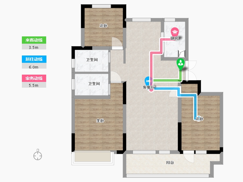 山东省-青岛市-双利城央府-98.40-户型库-动静线