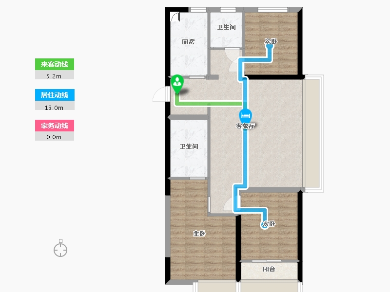 山东省-青岛市-龙湖龙誉城-87.20-户型库-动静线