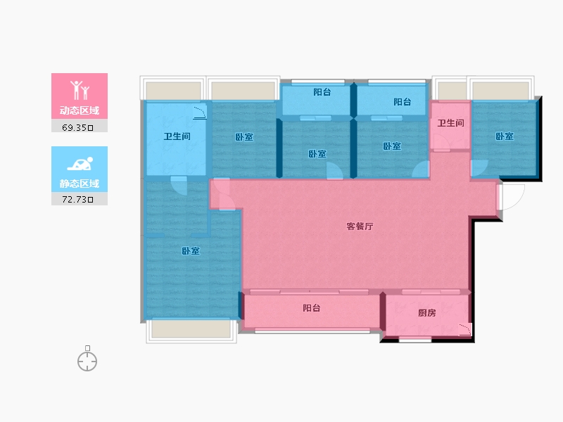 广东省-深圳市-深圳卓越中寰-128.00-户型库-动静分区