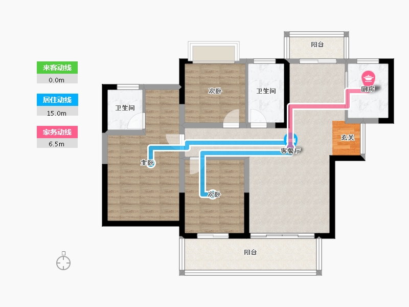 河南省-平顶山市-广诚·美林府-100.65-户型库-动静线