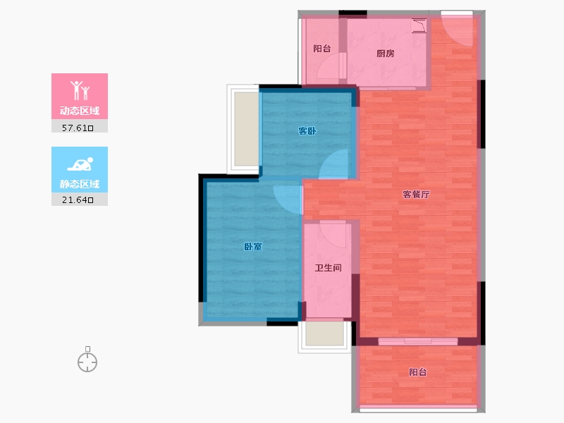 湖南省-衡阳市-银泰红城6~9期-71.00-户型库-动静分区