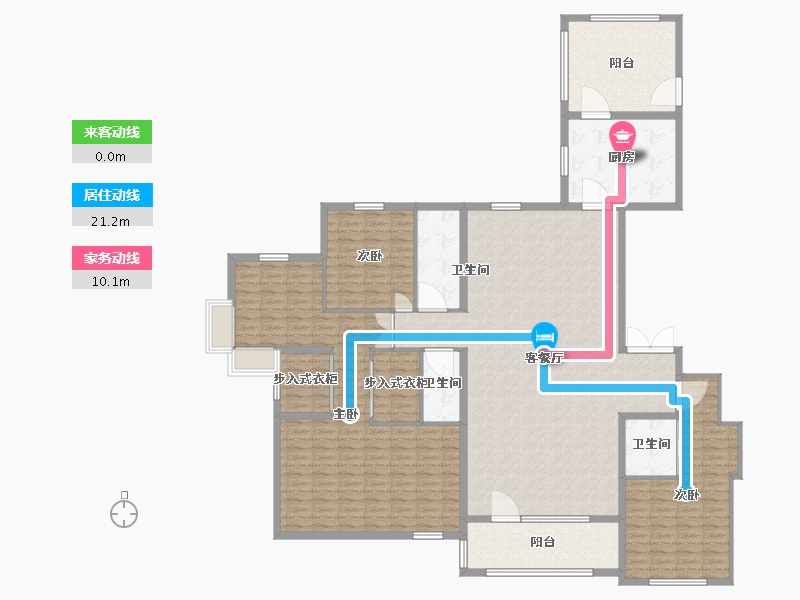 山东省-烟台市-天马相城二期-213.00-户型库-动静线