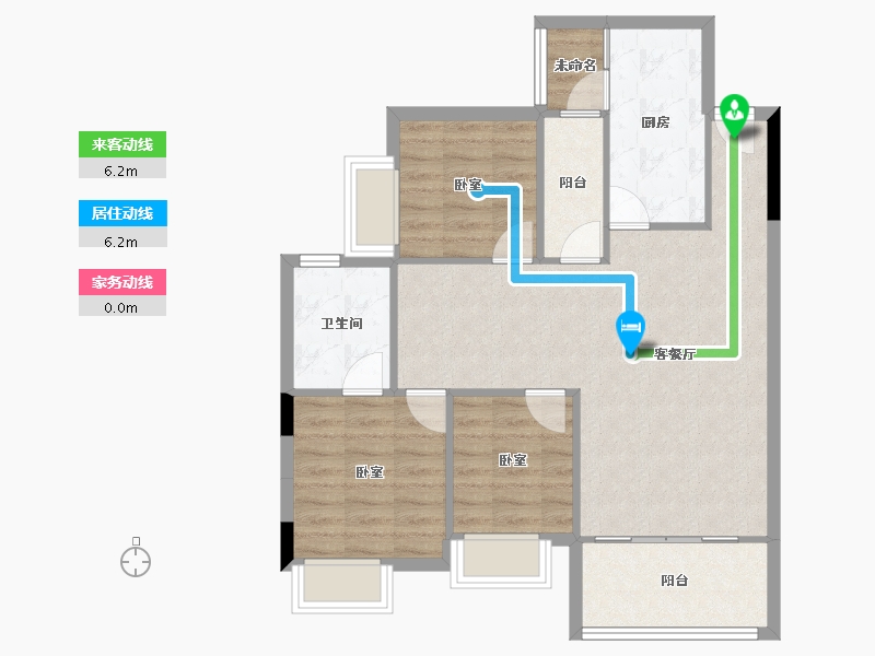 广东省-东莞市-华建骏景园-81.23-户型库-动静线