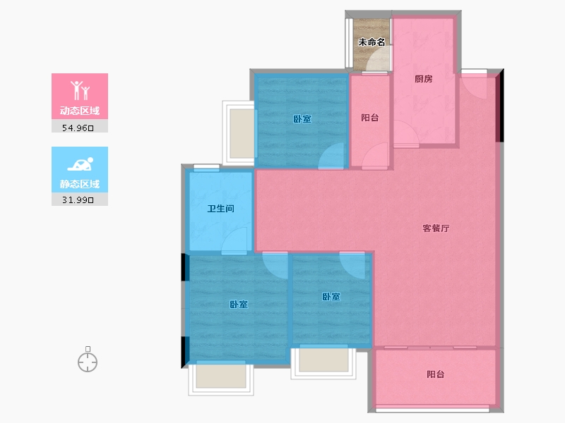 广东省-东莞市-华建骏景园-81.23-户型库-动静分区