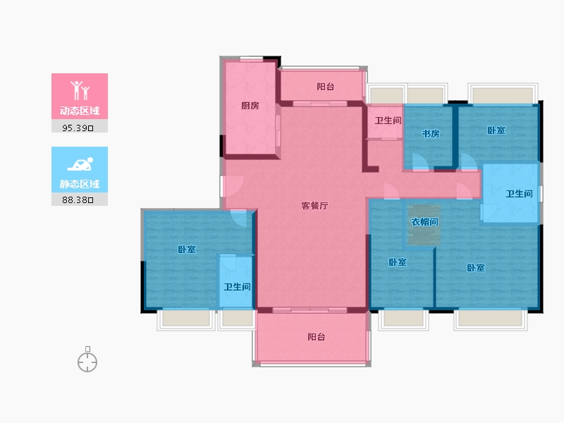 广东省-阳江市-碧桂园世纪城-167.00-户型库-动静分区