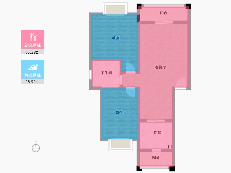 湖北省-孝感市-华隆上城-74.03-户型库-动静分区