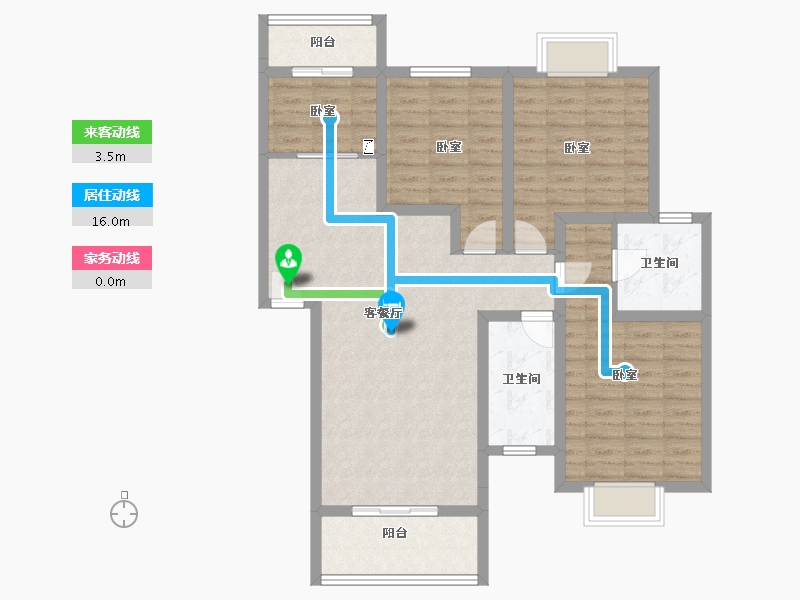 湖北省-孝感市-华隆上城-99.24-户型库-动静线