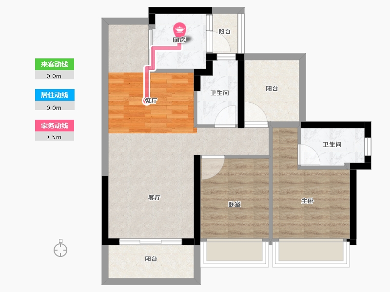 广东省-惠州市-龙光玖榕府-70.20-户型库-动静线