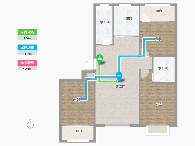 山东省-聊城市-兴城·海德庄园-109.00-户型库-动静线