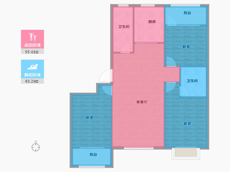 山东省-聊城市-兴城·海德庄园-109.00-户型库-动静分区