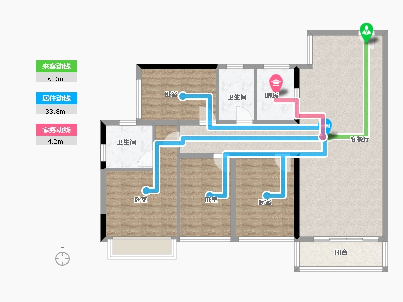 广东省-河源市-汇景·九里湾花园-108.23-户型库-动静线